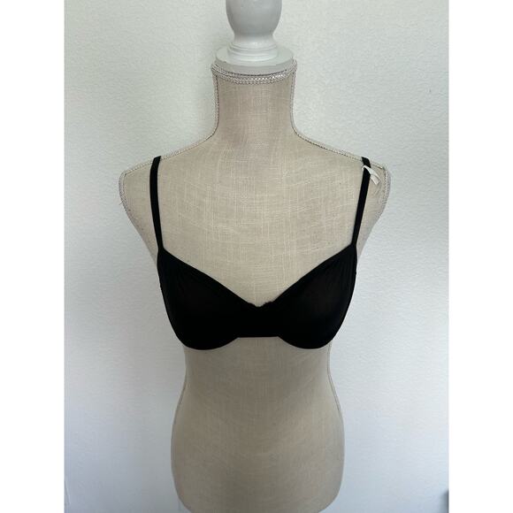 Aerie Smoothez Balconette Black Mesh Bra - 36B - Picture 2 of 4
